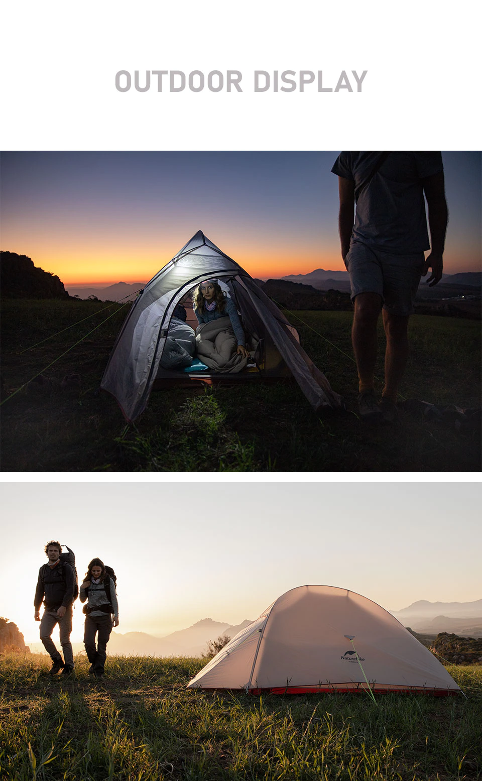 Cheap Goat Tents  Cloud Up 1 2 3 Tent Ultralight Professional Self Standing 20D Nylon With Free Mat for Outdoor Camping Hiking Tents 